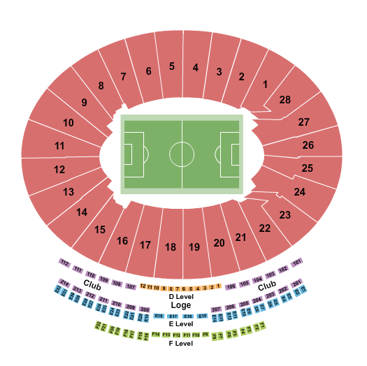 Rose Bowl Stadium World Cup Seating Chart